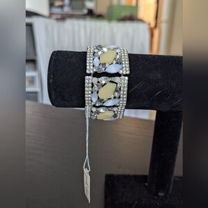 Park Lane 'Silver Sand' Silver and Gems Bracelet